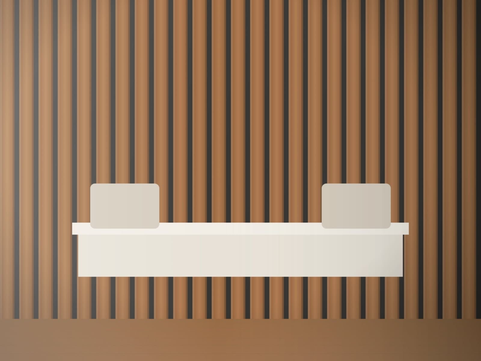 Wood slat accent wall